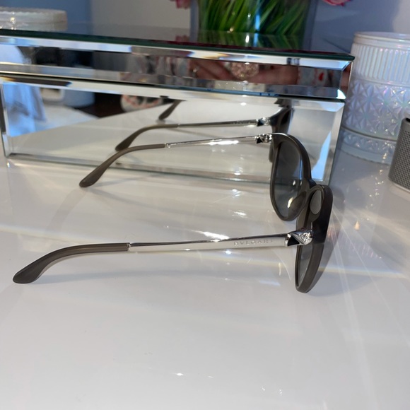 BULGARI Gray Matte Sunglasses - Picture 2 of 4